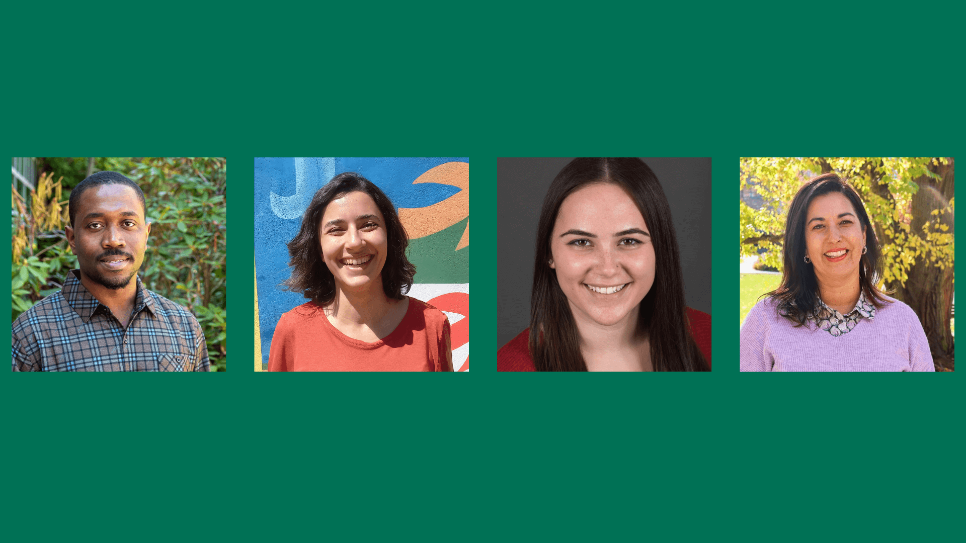 Headshots of Azima, Rodrigues, Levinson and Madden