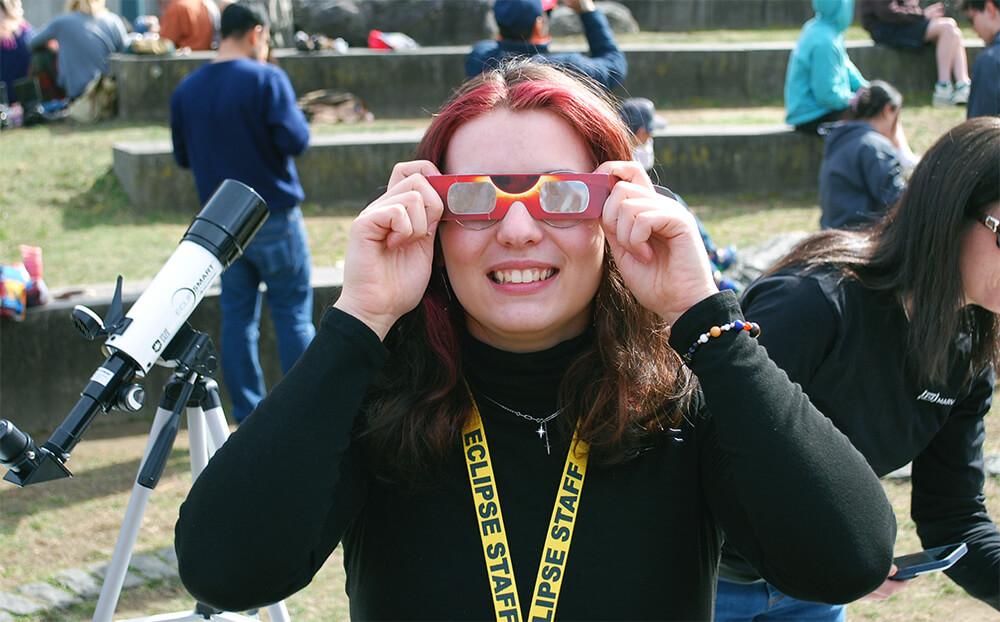 Sarah Phillips during the 2024 Eclipse