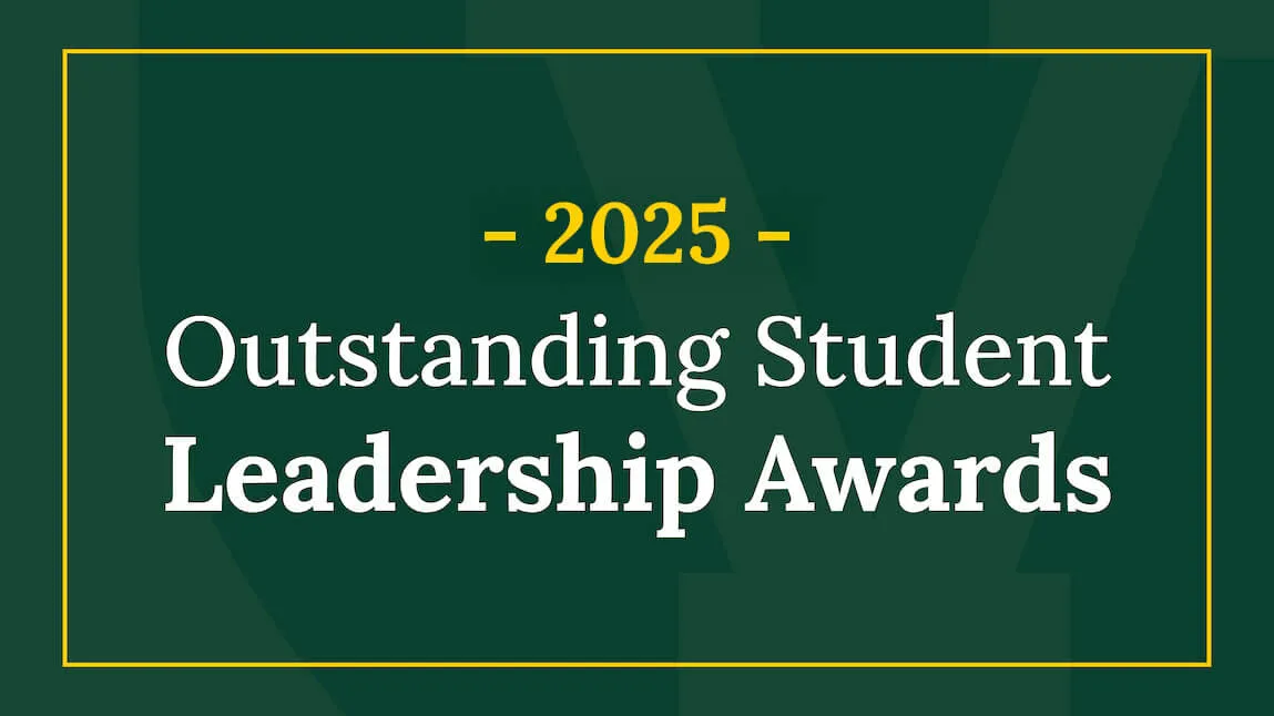graphic that says "2025 Outstanding Student Leadership Awards