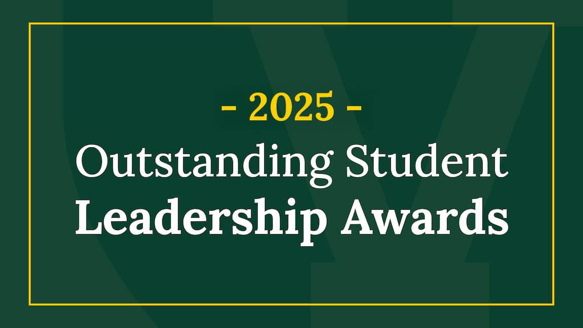 graphic that says "2025 Outstanding Student Leadership Awards