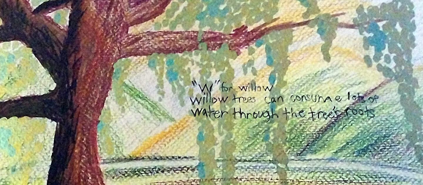 painting of a willow tree