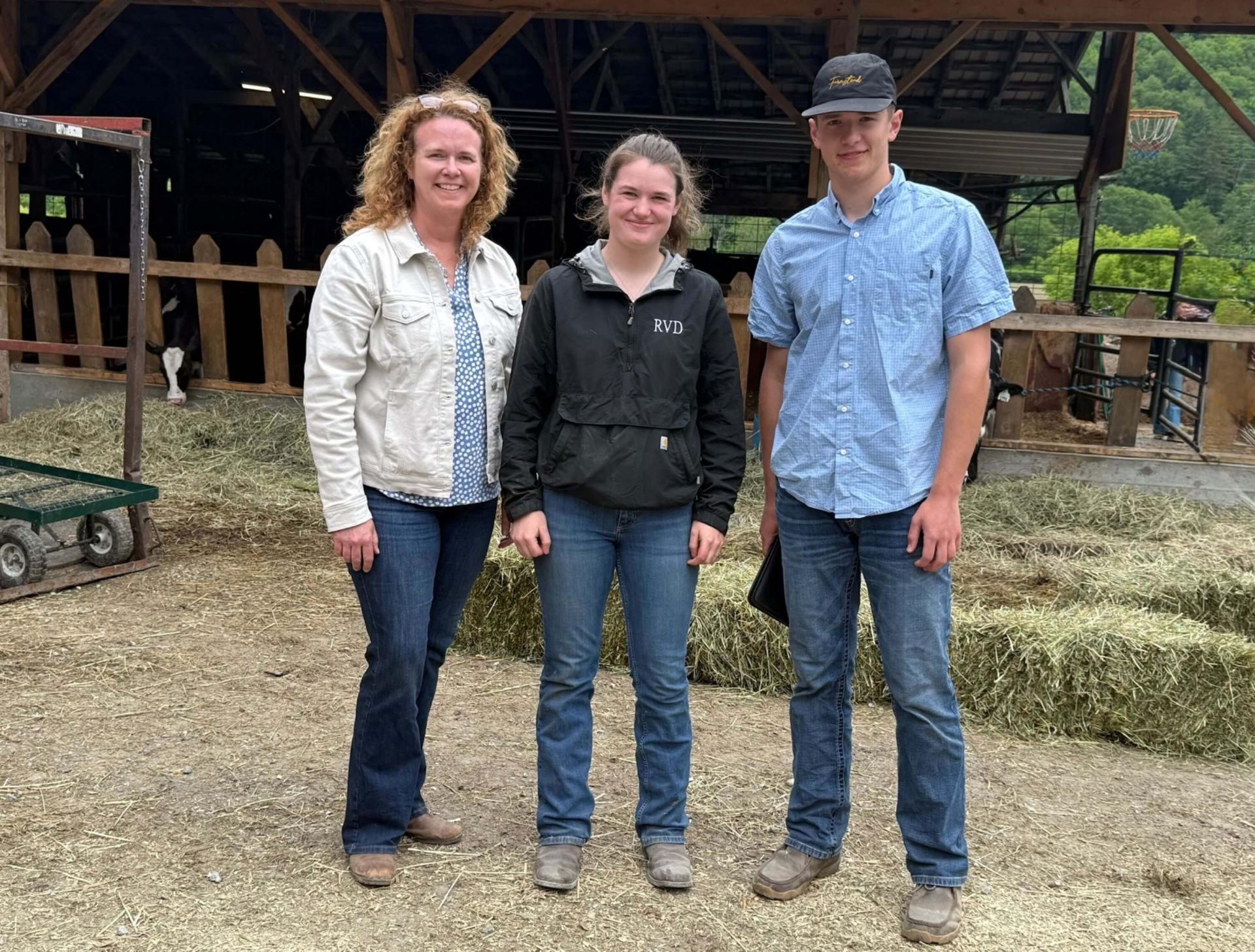 Joanna Lidback, Brailey Livingston, and Zach Johnson