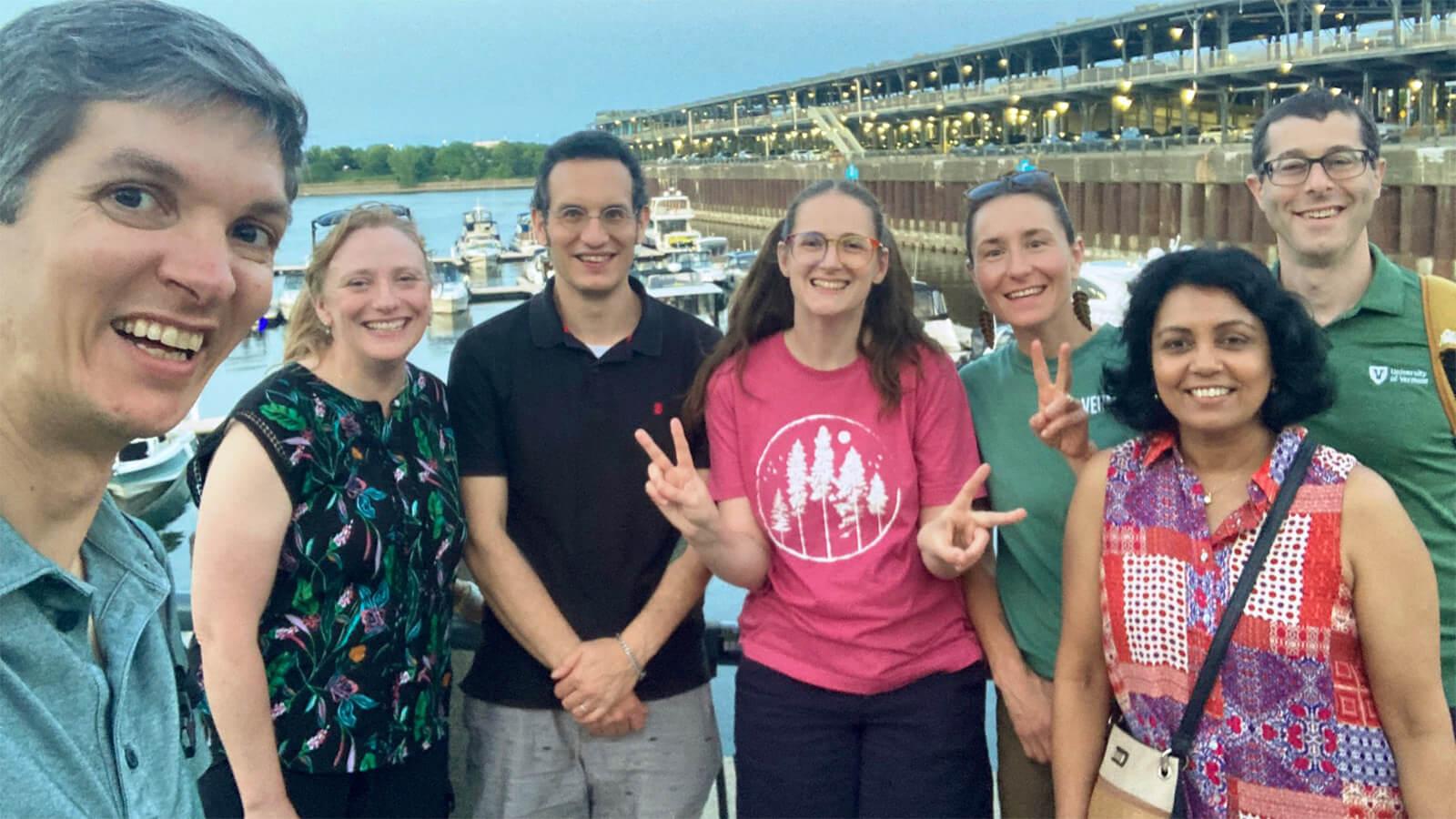 David Jangraw, Holly Parker, Matt Scarborough, Eva Cosoroaba, Courtney Giles, Priyantha Wijesinghe, and Keith Epstein (John Lens taking the photo) at the 2025 ASEE Conference in Montreal