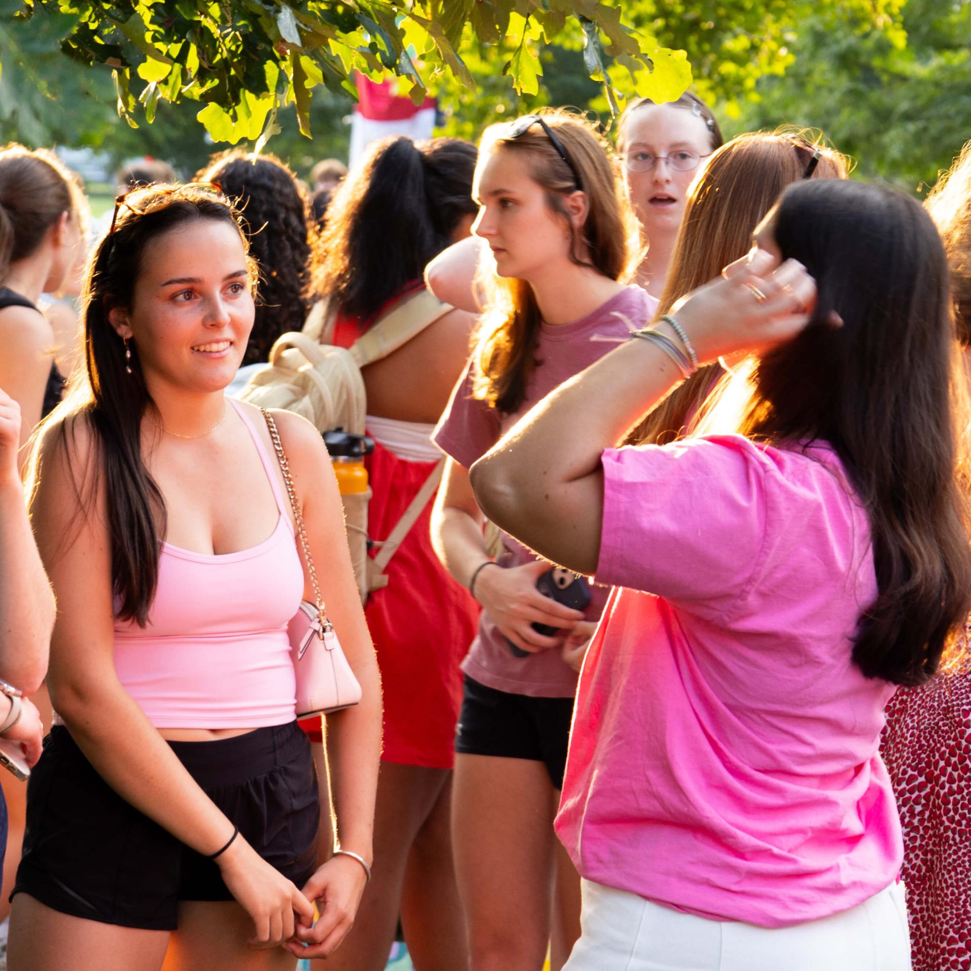 Potential new members talk at recruitment 
