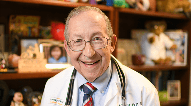a doctor smiling