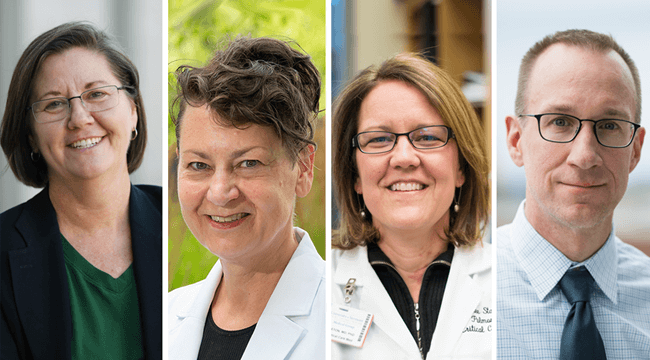 Headshots of four professionals