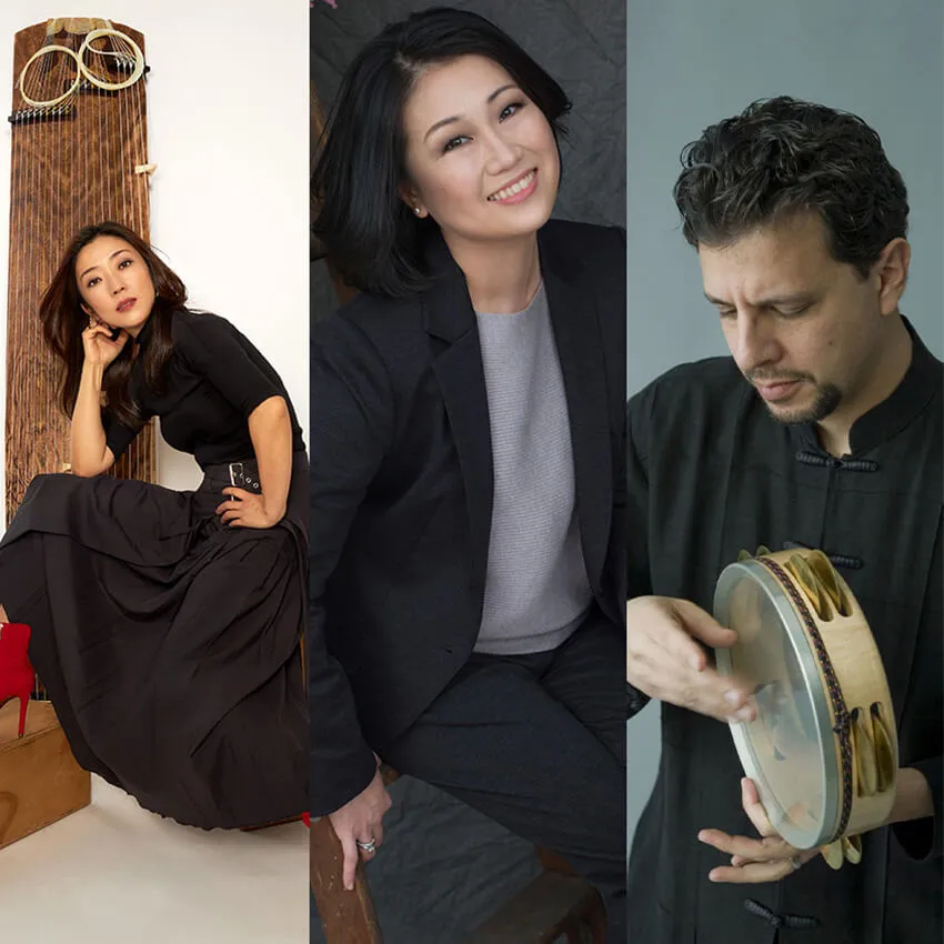 Yumi left, Naho center, Yousif right