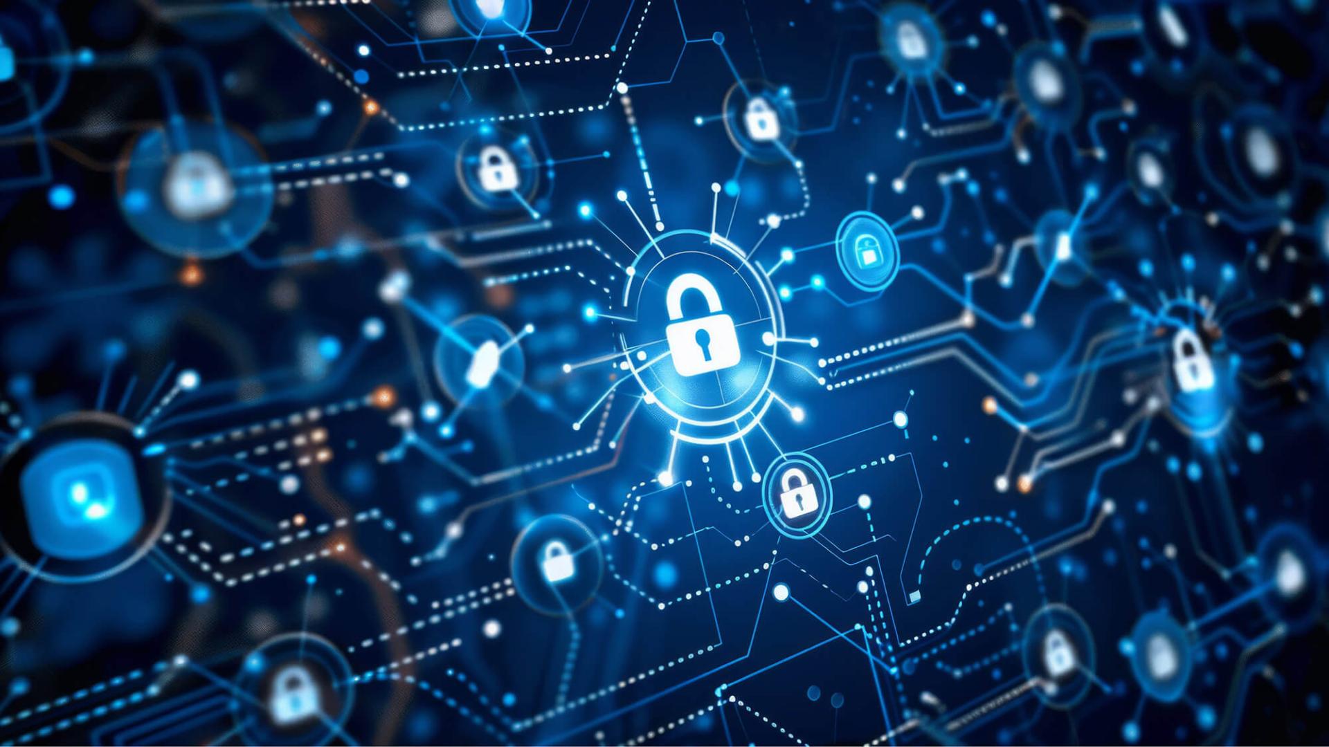 Hidden cyber network graphic