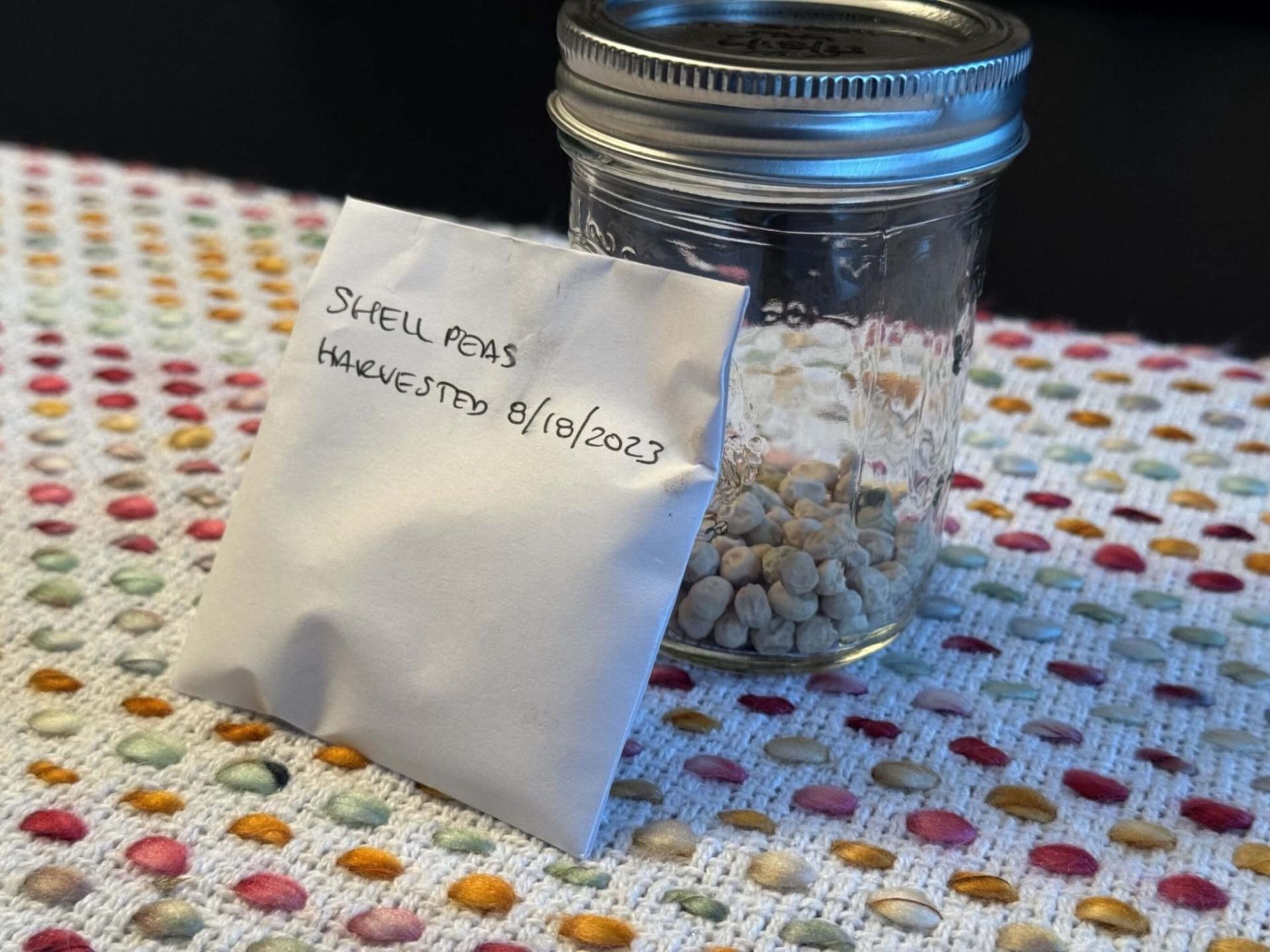 seeds in a glass jar