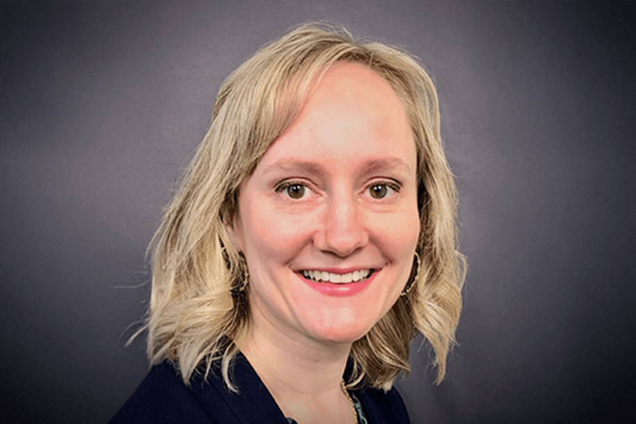 a woman smiling