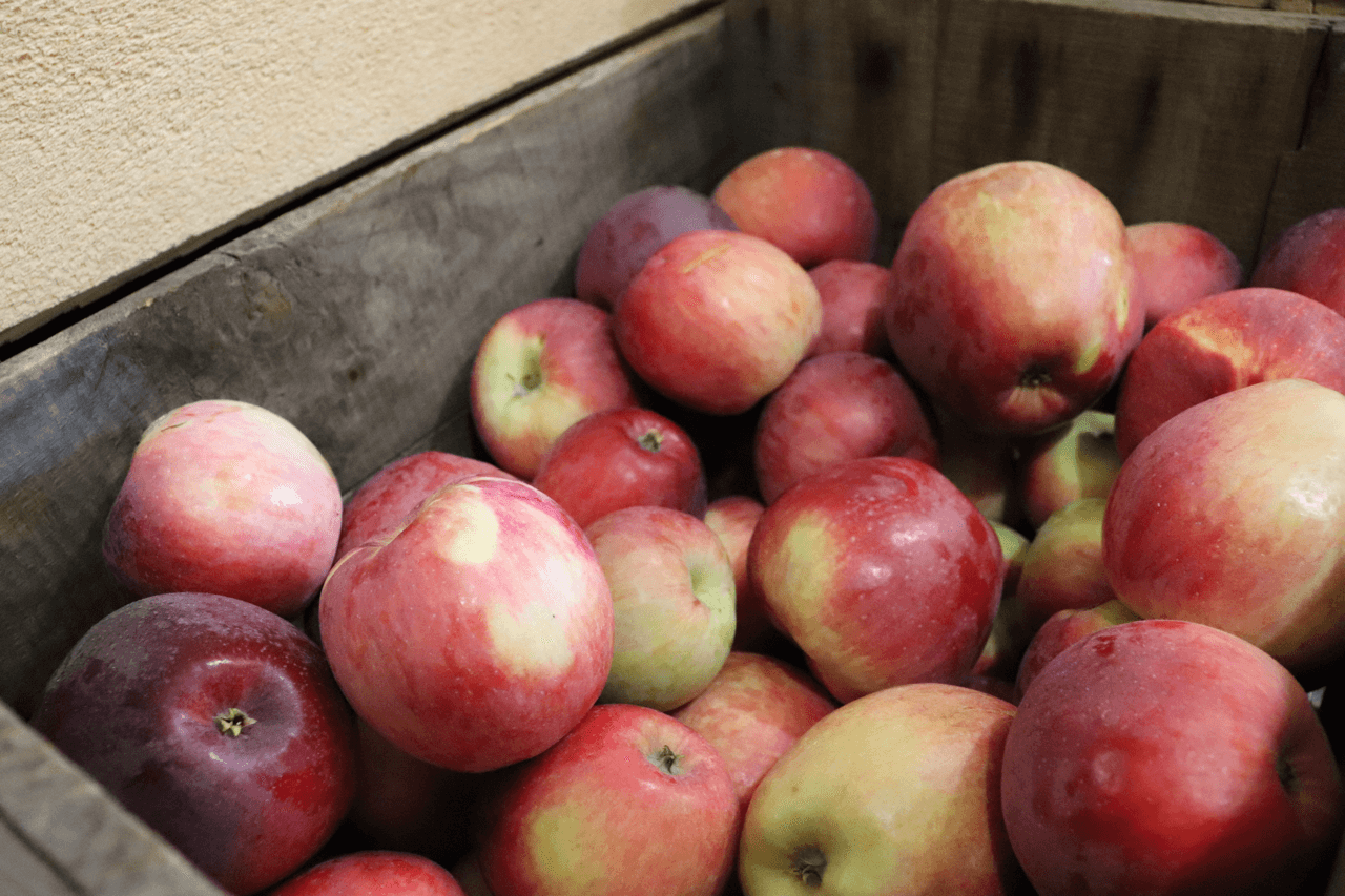 crate of apples