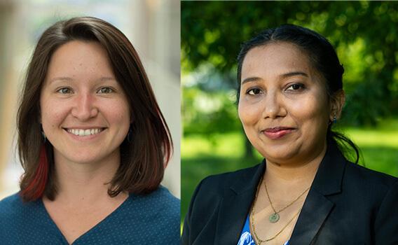 Headshots of two women scientists 