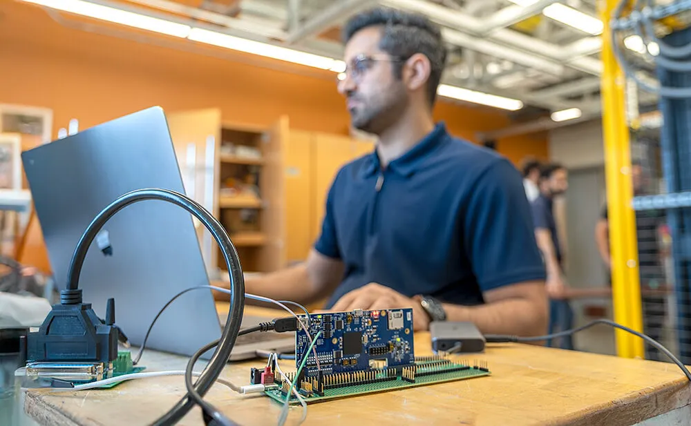 Image of an electrical controller in the foreground