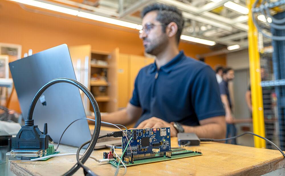 Image of an electrical controller in the foreground
