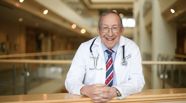 a doctor smiling