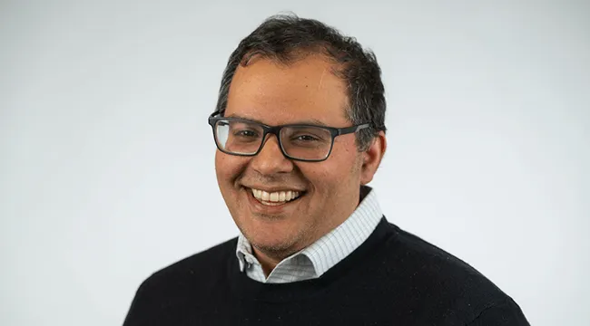 a man smiling