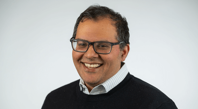 a man smiling