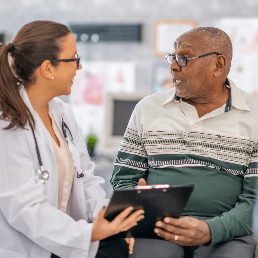 doctor and patient talking