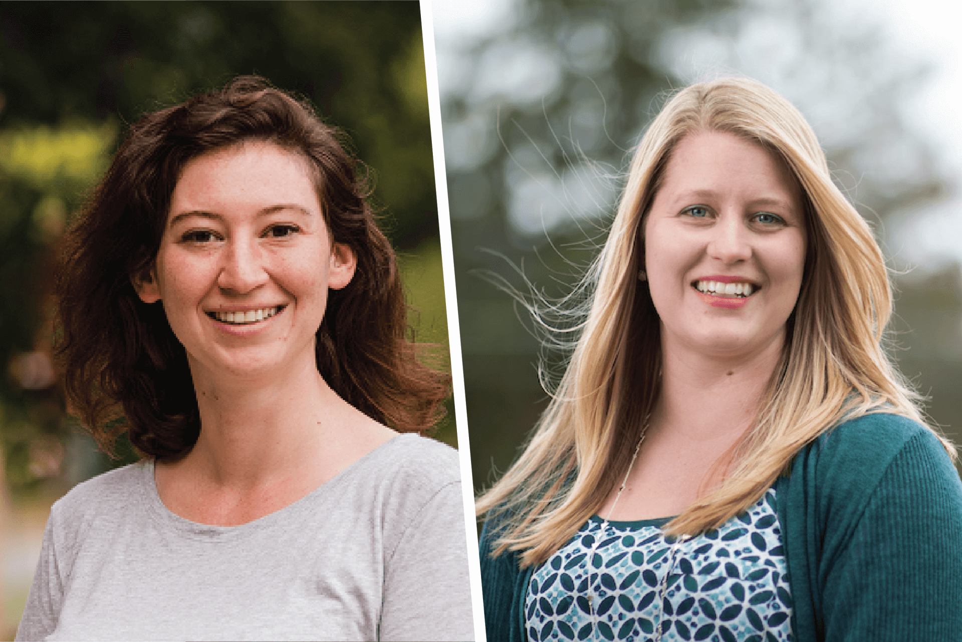 side-by-side headshots of research authors Mahalia Clark (left) and Gillian Galford (right)