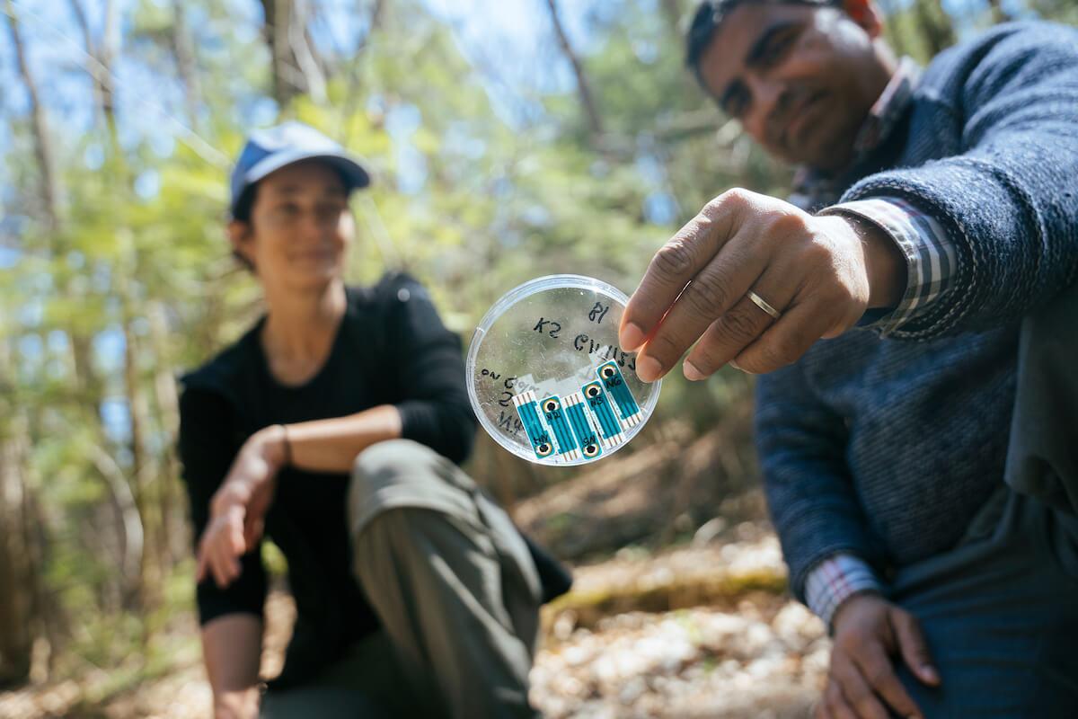 man holds glass