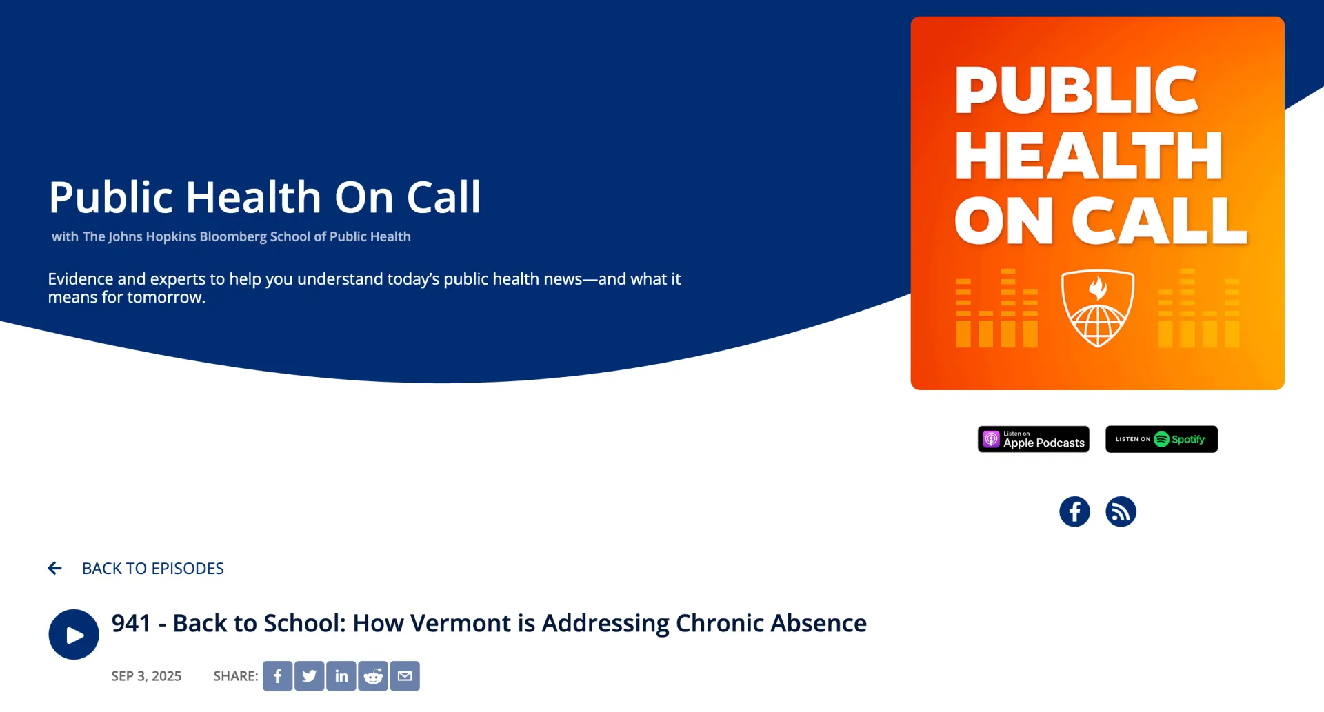 Public Health on Call podcast