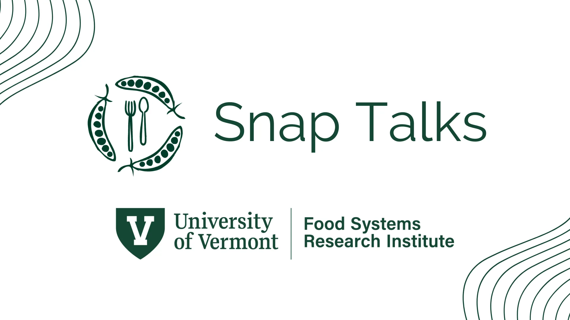 Snap Talks logo with snap peas around a spoon and fork