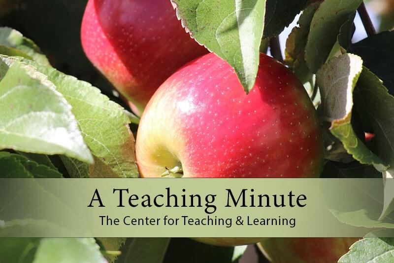 A Teaching Minute - image of apples on the tree