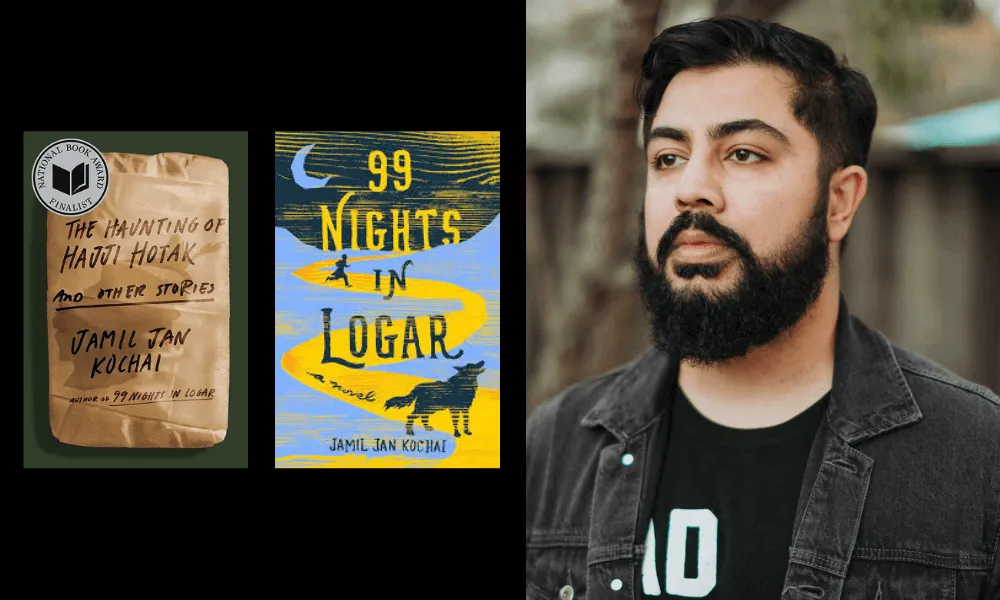 Collage featuring author Jamil Jan Kochai and the covers of his books