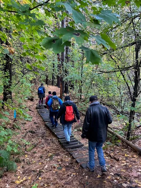 M3 - students on group hiking