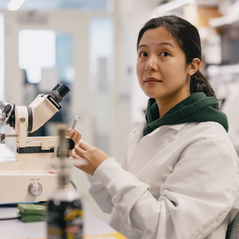 researcher in a lab setting