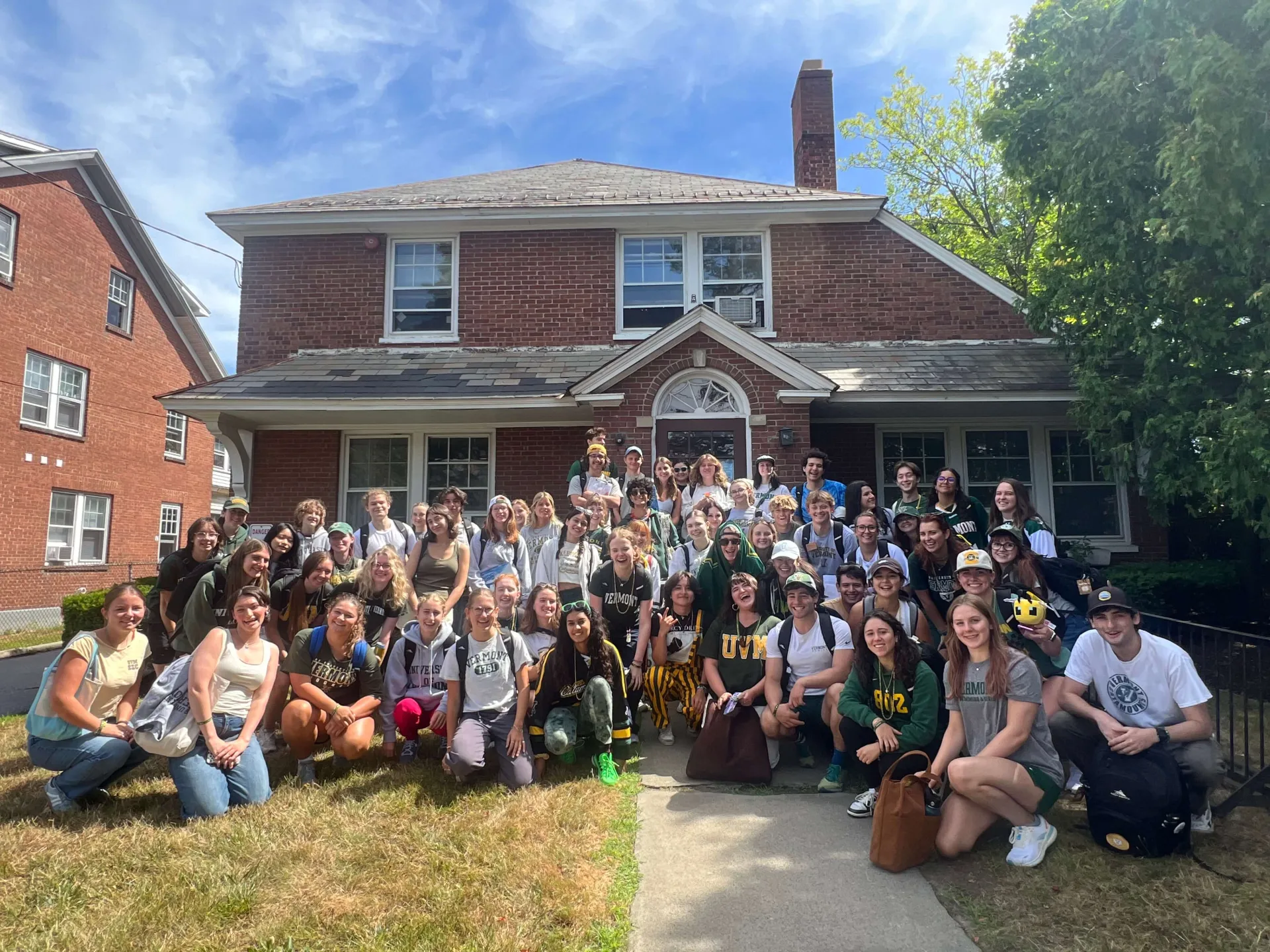 Students in front the WAGEW Center