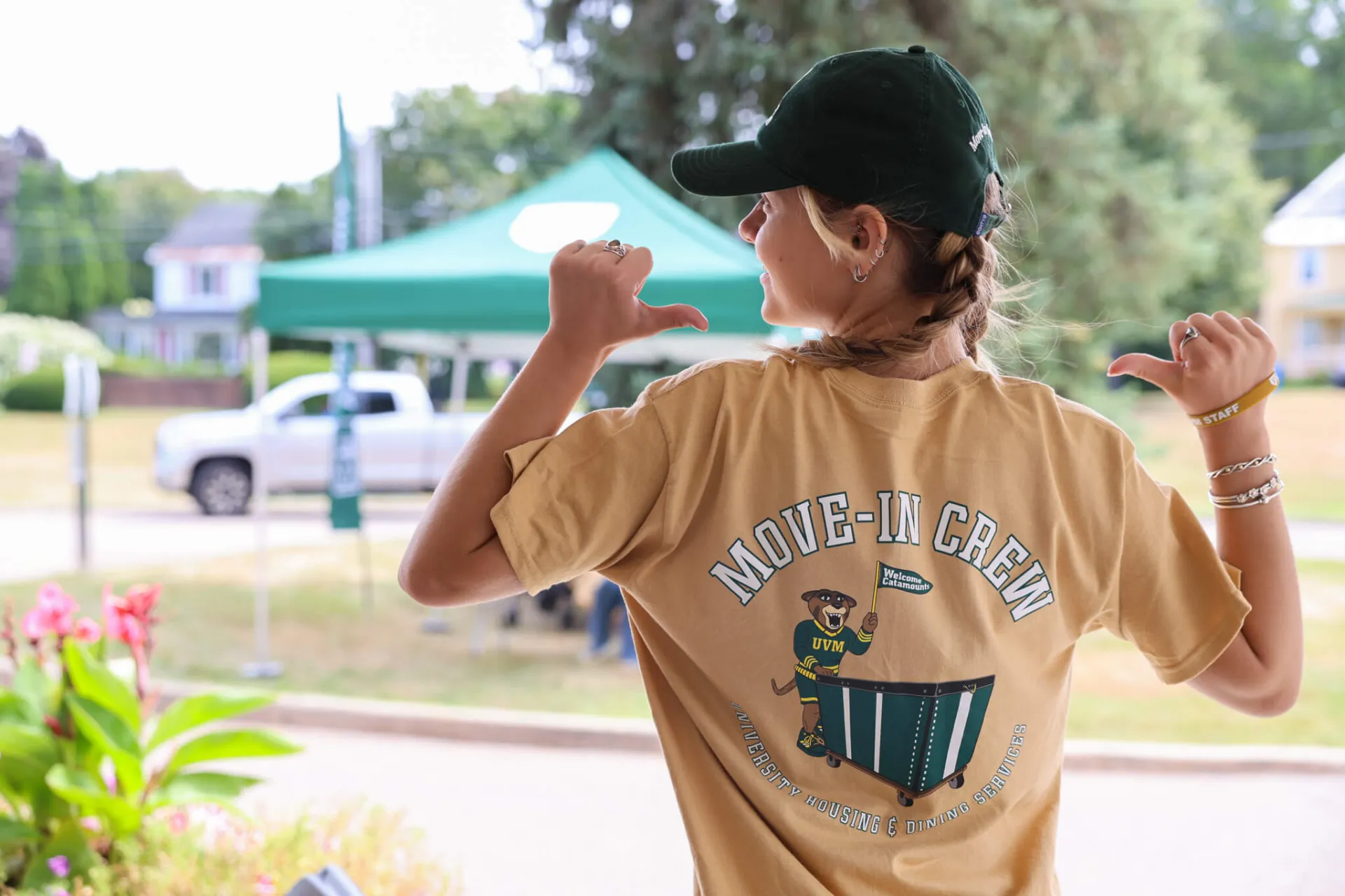 Picture of Move-in Crew t-shirt worn by volunteers