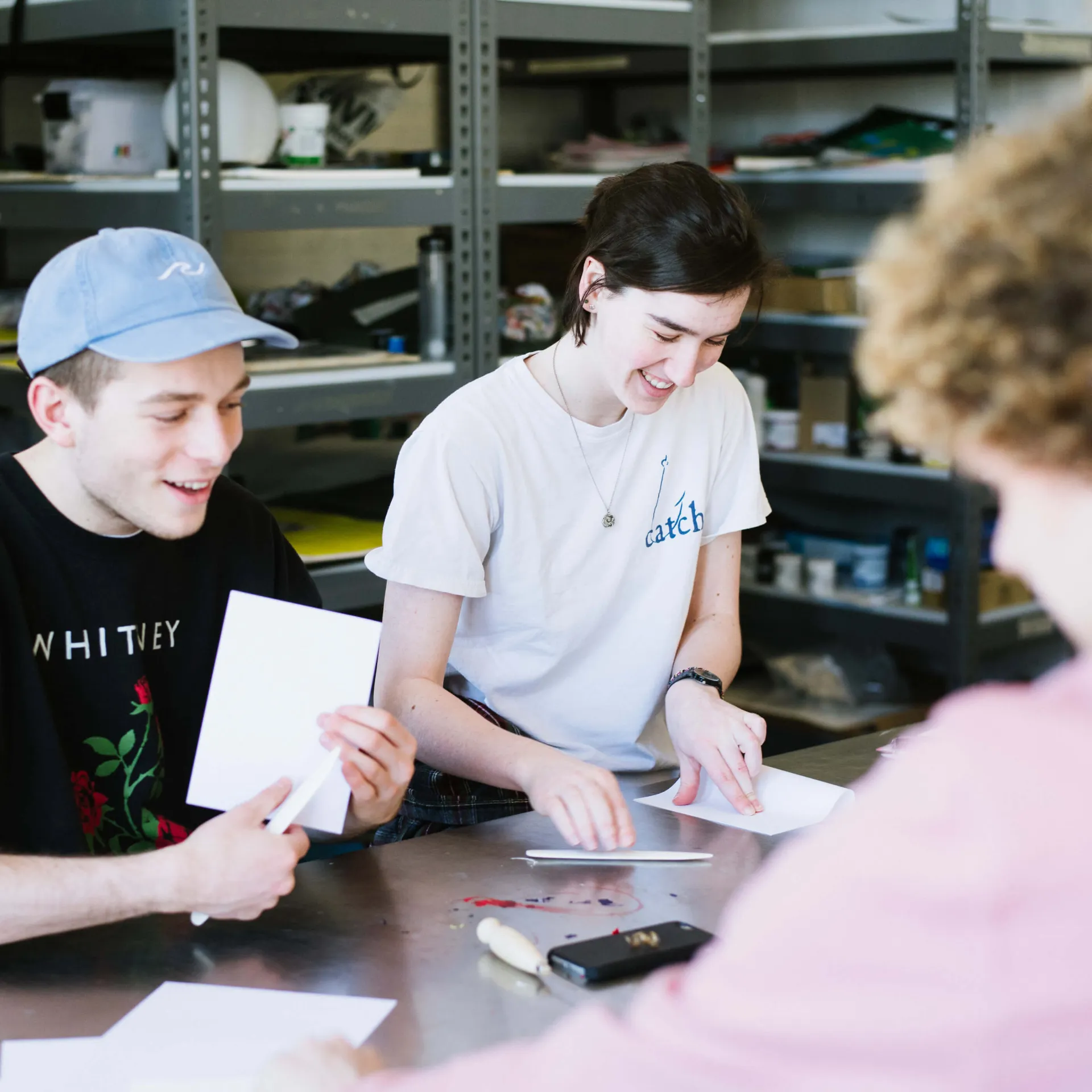 Students working together