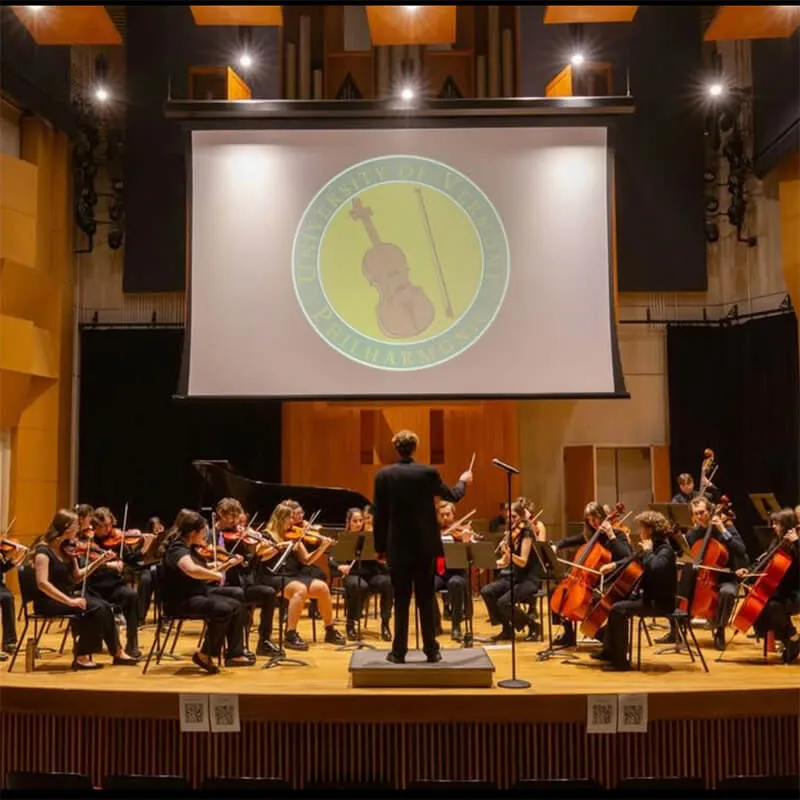 UVM Philharmonic performing on stage