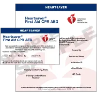 American Heart Association CPR Card