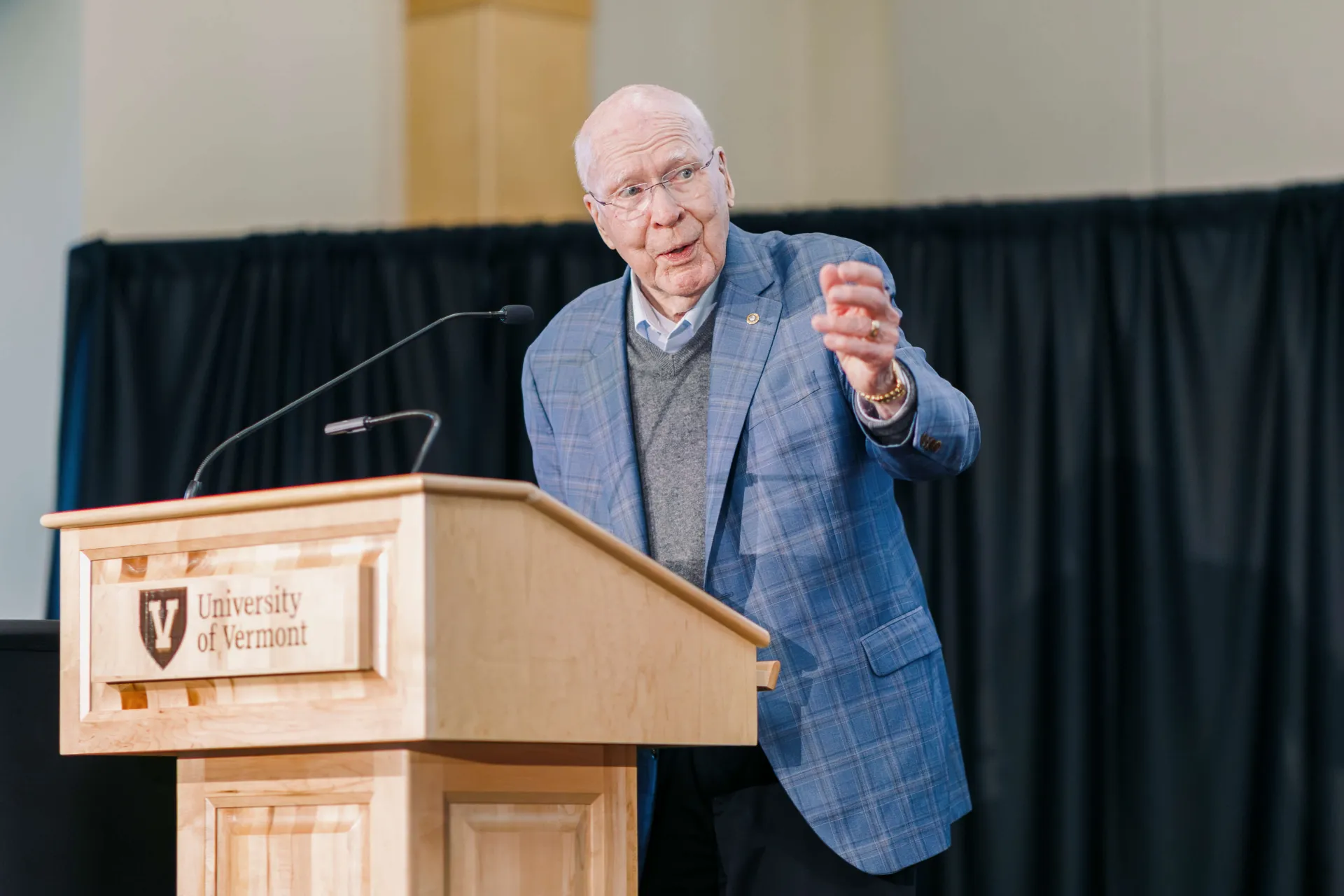 Senator Patrick Leahy (ret.) speaking at RISE 2026