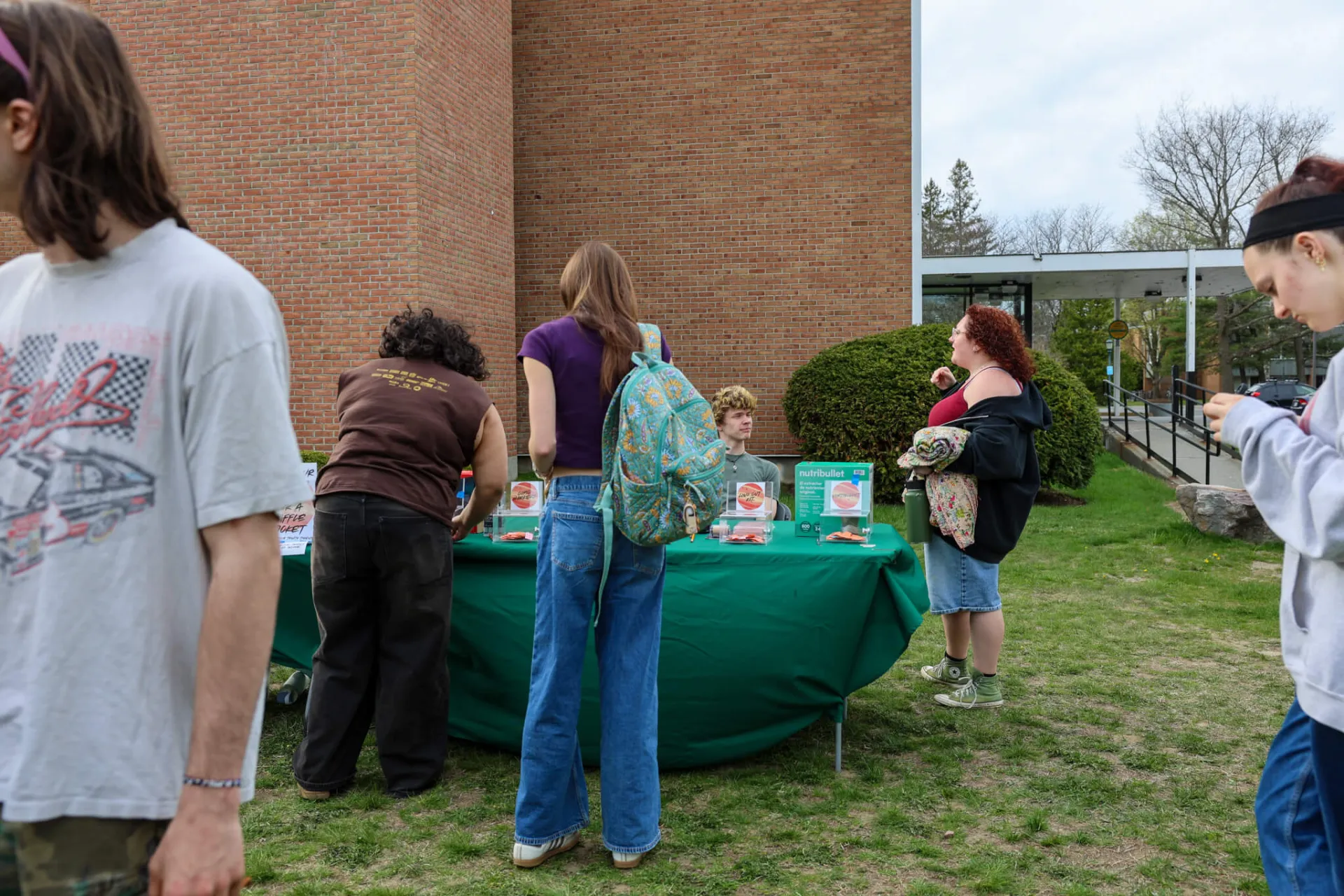 students standing outside 