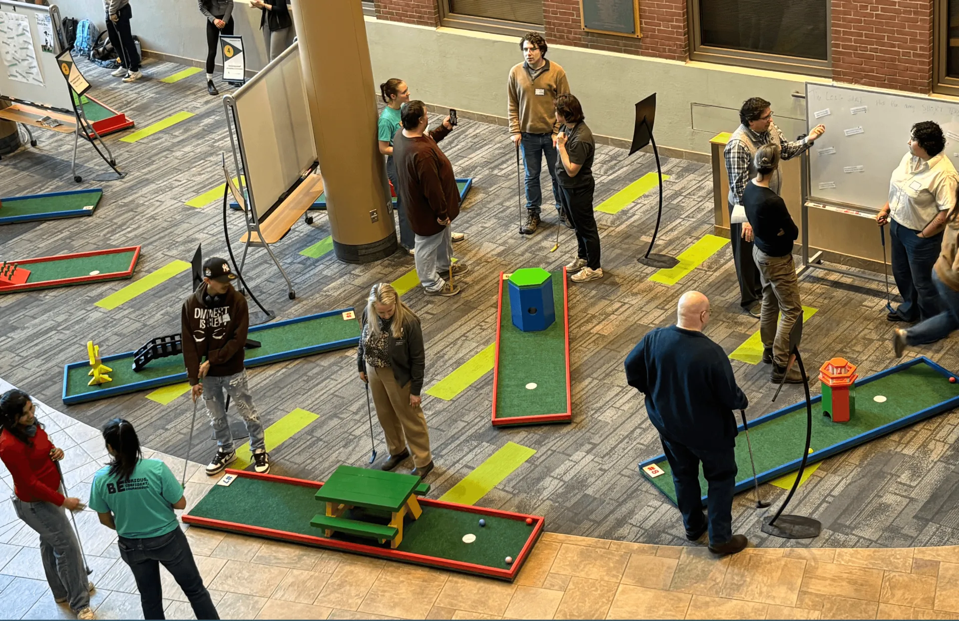 Mini golf in the atrium