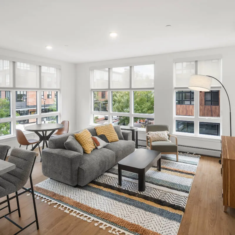 bright interior of a furnished modern looking apartment