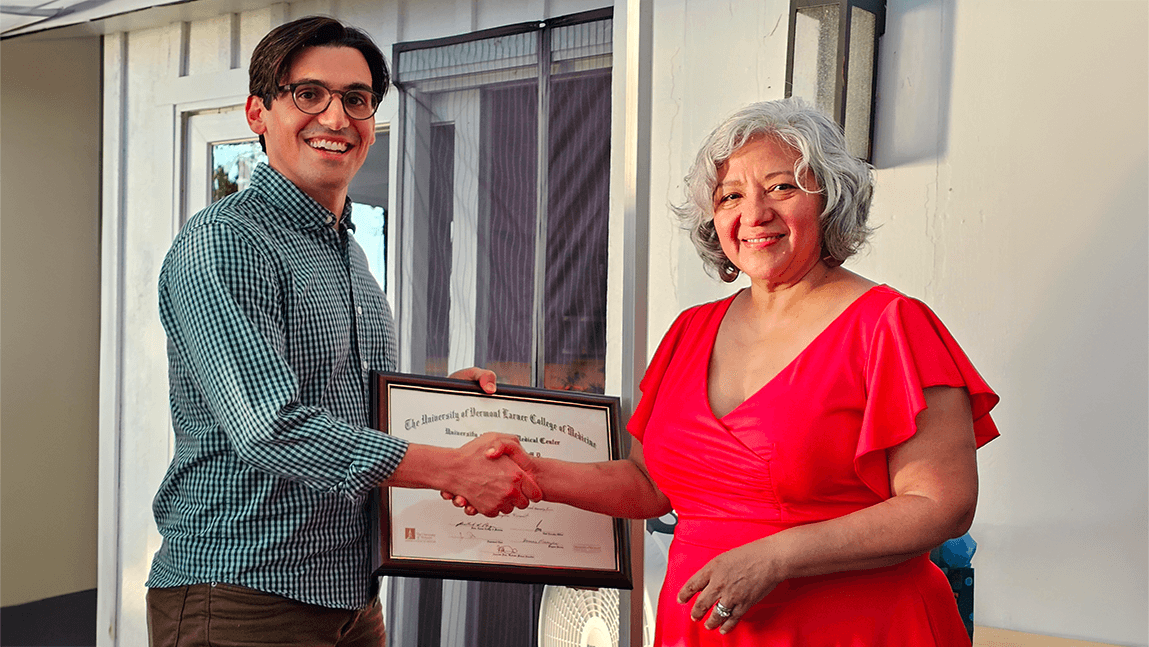 Owen Maguire, M.D. (left), with Isaura Menzies, M.D., M.P.H.