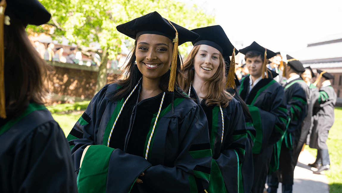 Group of smiling graduates