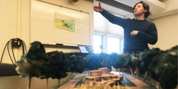 UVM student presents his Lost Spaces plan