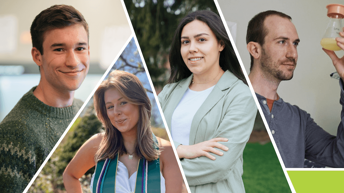 collage of four student profile photos