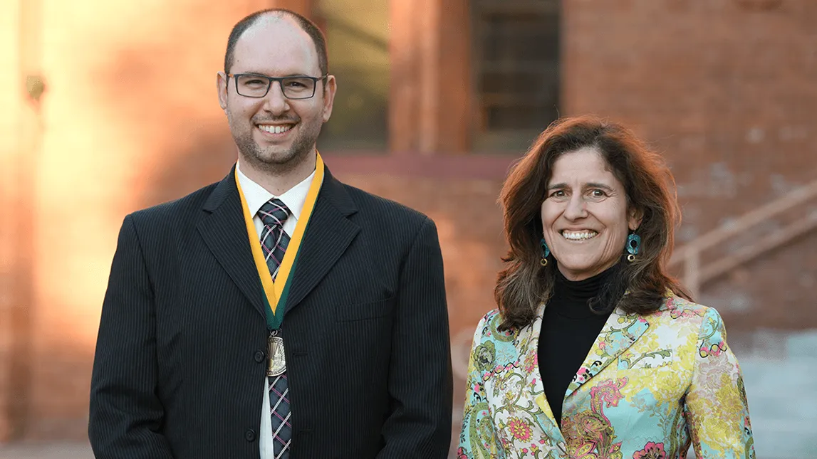 Donor Jean Rhodes ’83 and Investee Matthew Price