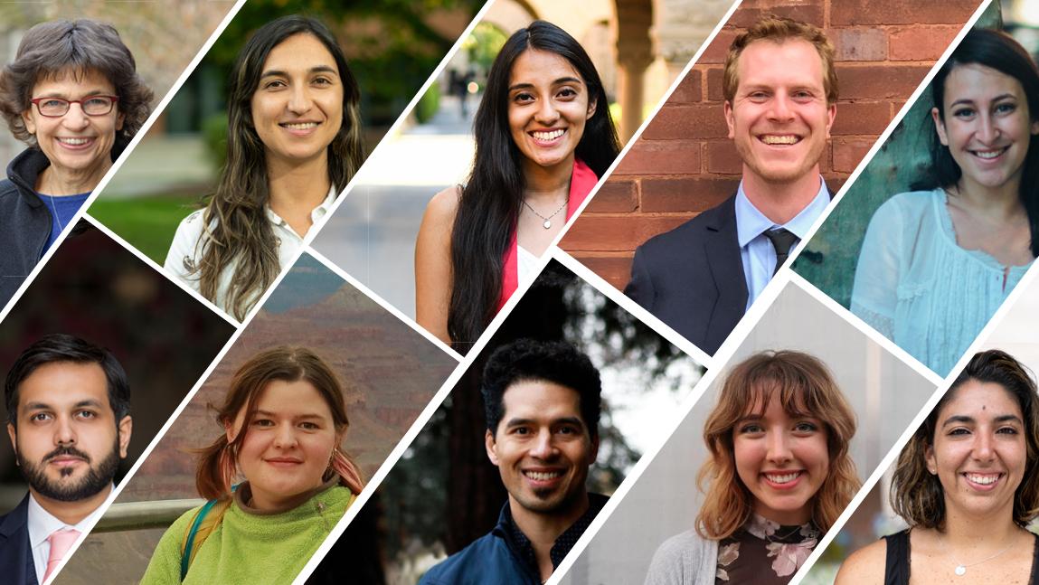 Top, L to R: Laurie Kunter, Juliana Neira, Ayushi Vig, Stephen Peters-Collaer, and Emma Spett. Bottom, L to R: Danish Hasan Ansari, Cat Collins, Kai Chen, Ayana Curran Howes, and Stephanie Spera. 