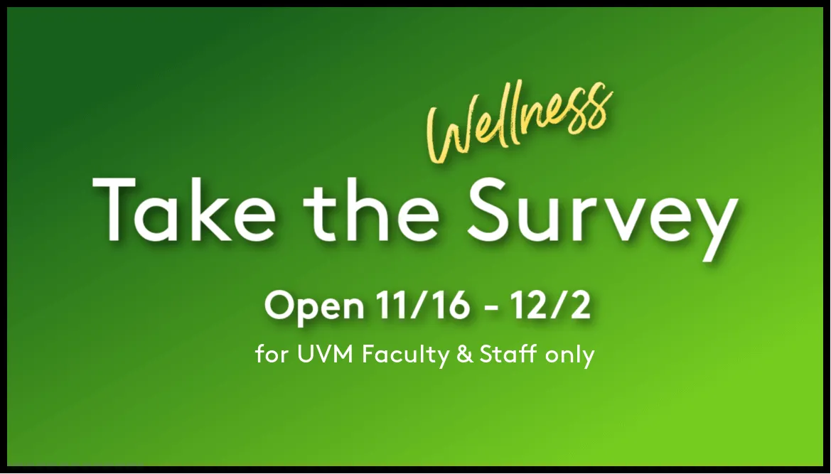Take the Wellness Survey - Open 11/16-12/2