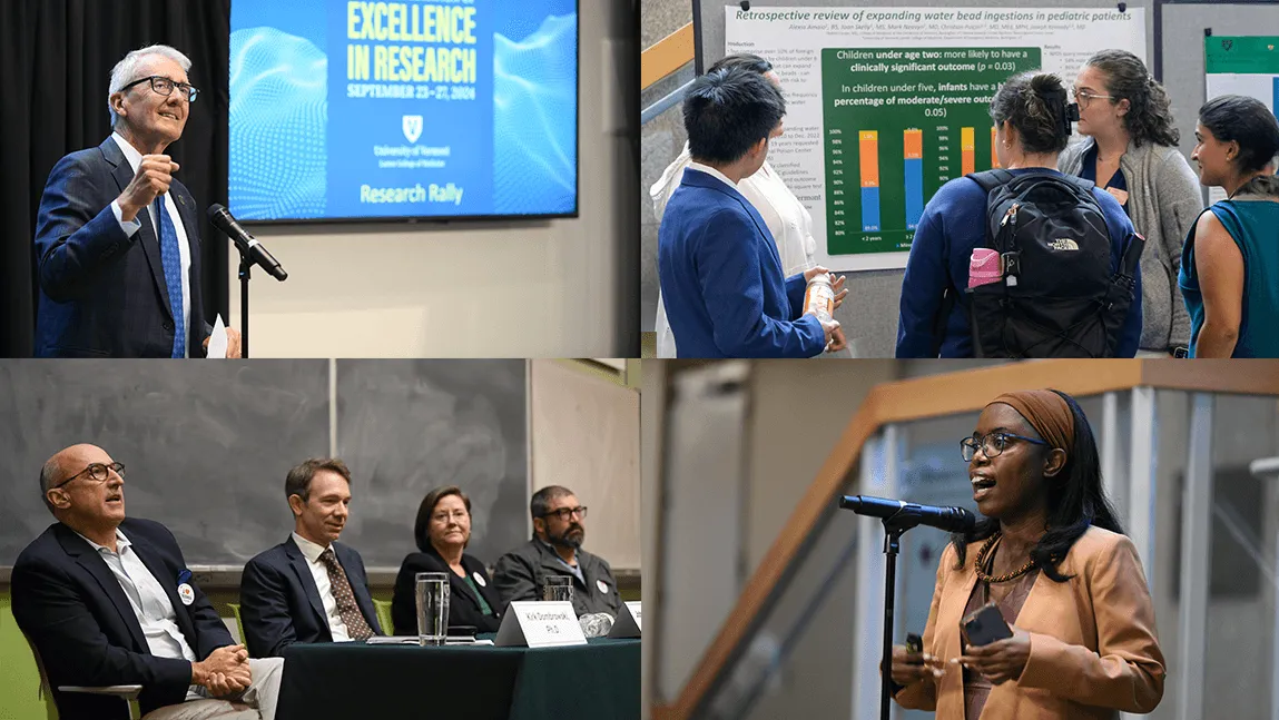 Collage of images from the Dean's Celebration of Excellence in Research