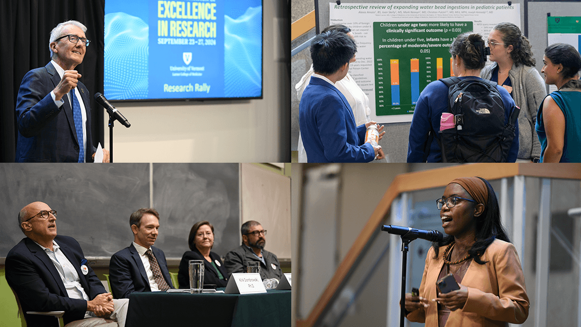 Collage of images from the Dean's Celebration of Excellence in Research