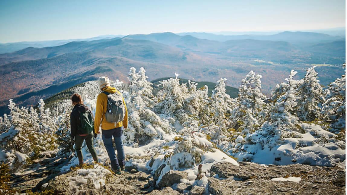 two hikers on mountain