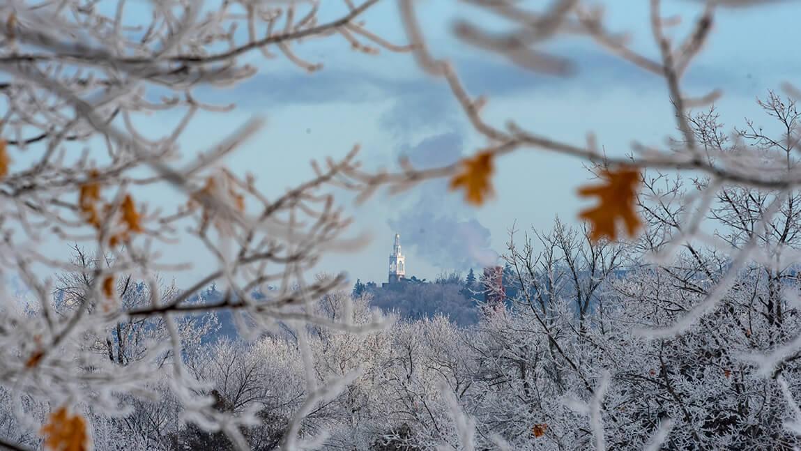 BTV and campus cold fog and snowstorm 